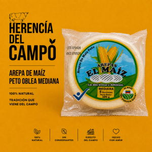 Arepa de Maíz Peto Oblea Mediana